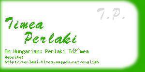 timea perlaki business card